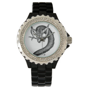 Dragon Schwarzweiß Design Armbanduhr
