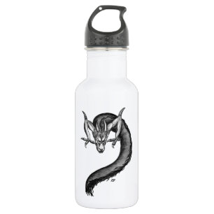 Dragon Schwarzweiß Design Edelstahlflasche