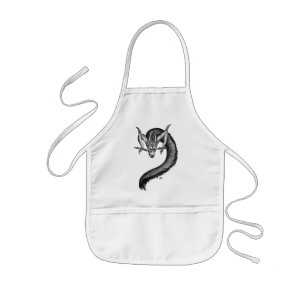 Dragon Schwarzweiß Design Kinderschürze