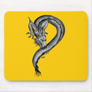 Dragon Schwarzweiß Design Mousepad
