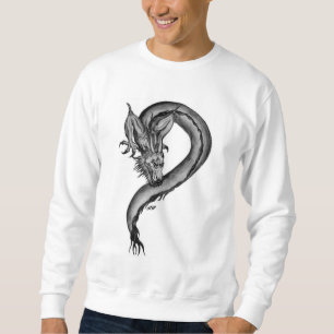 Dragon Schwarzweiß Design Sweatshirt