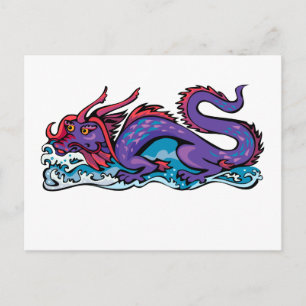Dragon Serpent Fantasy-Fiktion Zeichne Chinesisch Postkarte