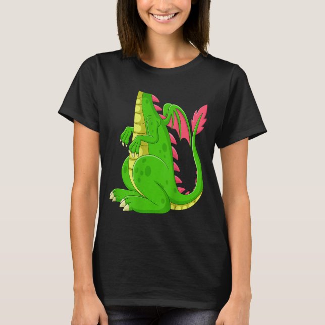 Dragon Shirt Adult Men Women Kids Green Dragon Cos (Vorderseite)
