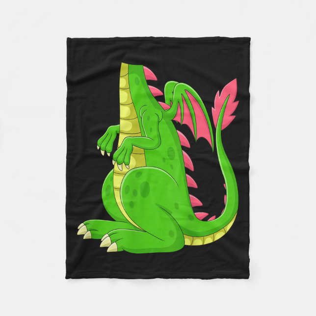 Dragon Shirt Adult Men Women Kids Green Dragon Cos Fleecedecke (Vorderseite)