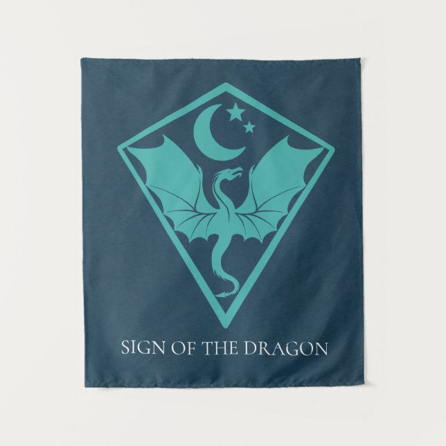 Dragon Sigil Symbol Shield Wandteppich (Vorderseite)