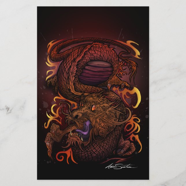 Dragon (Signature-Design) Briefpapier (Vorderseite)