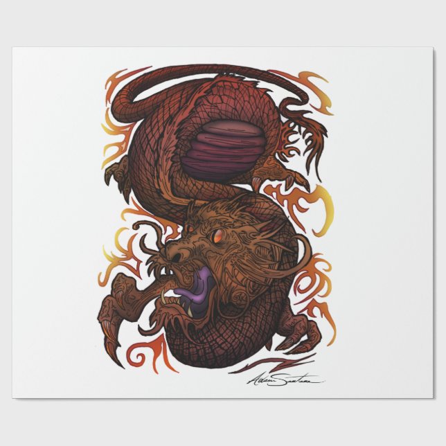 Dragon (Signature Design) Geschenkpapier (Flach)
