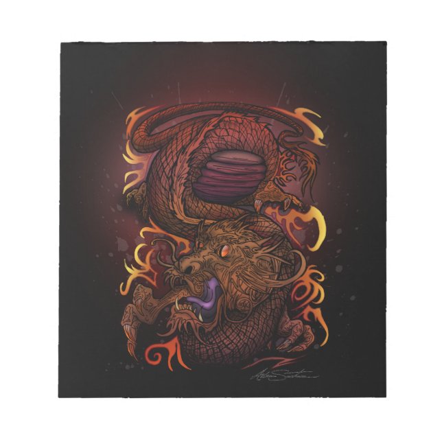 Dragon (Signature-Design) Notizblock (Vorderseite)