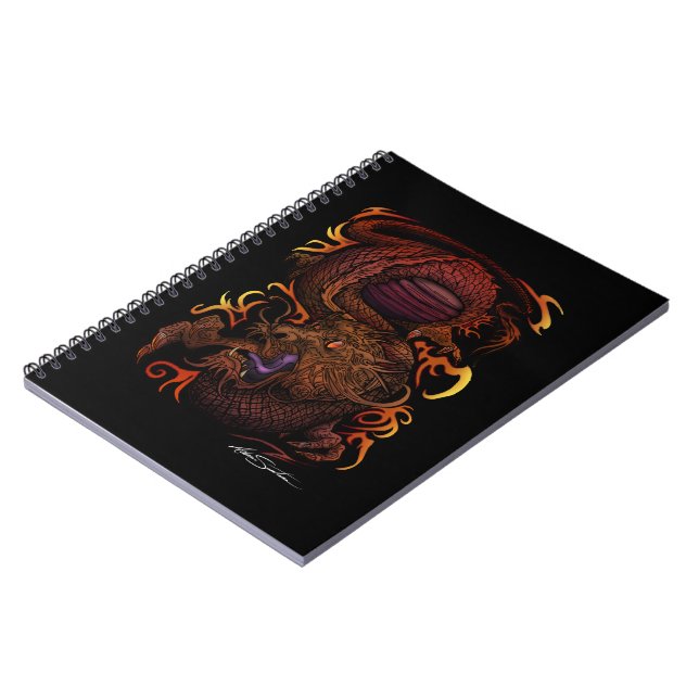 Dragon (Signature-Design) Notizblock (Linke Seite)
