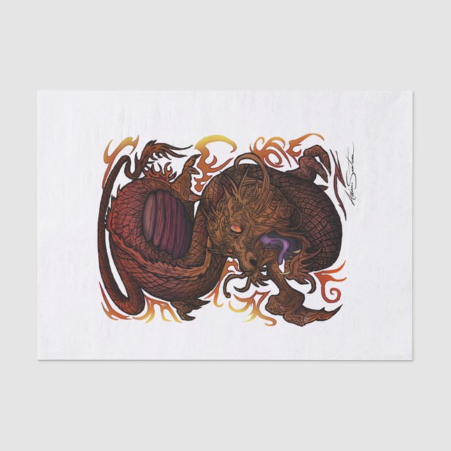 Dragon (Signature-Design) Seidenpapier (Vorderseite)
