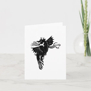 Dragon Silhouette Spirit Animal Emblem Card Einladung