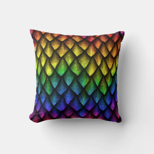 Dragon skaliert nahtlose 3D-Textur. Kissen