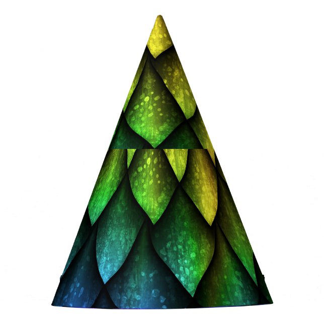 Dragon skaliert nahtlose 3D-Textur. Partyhütchen (Vorderseite)