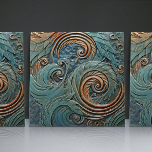 Dragon skaliert Viktorianische Bio Muster Fliese