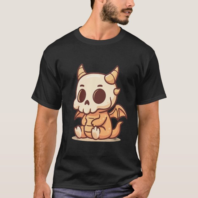 🔥 "Dragon Skull Mascot - Niedliches, doch kraftvo T-Shirt (Vorderseite)