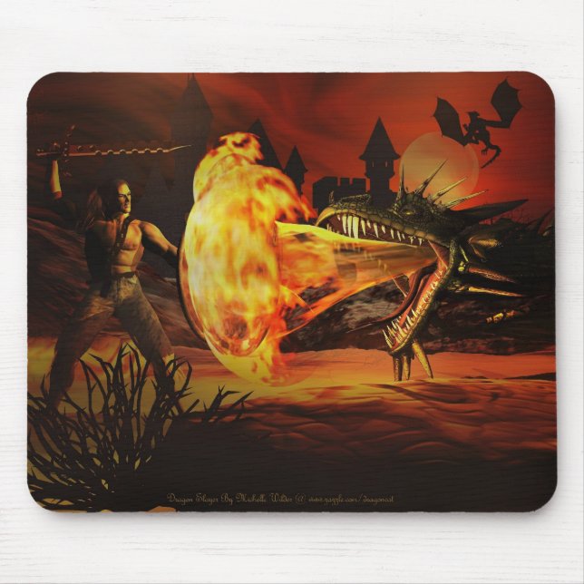 Dragon Slayer by Michelle Wilder Mousepad (Vorne)