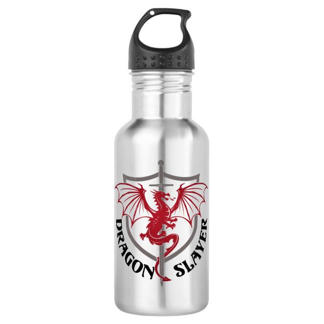 Dragon Slayer Edelstahlflasche (Vorderseite)