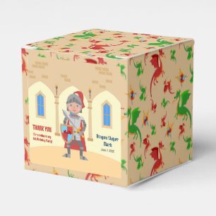 Dragon Slayer Knight Boy Birthday Party Geschenkschachtel