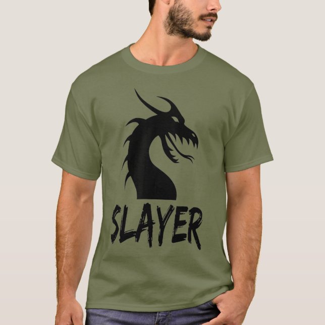 Dragon Slayer RPG Role Playing Game Gamer Gaming T-Shirt (Vorderseite)