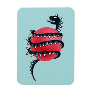 Dragon Snake Goth Magnet