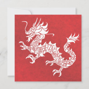 Dragon Spirit Animal Totem Emblem Einladung