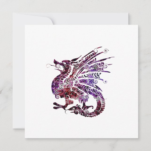 Dragon Spirit Animal Totem Emblem Einladung (Vorderseite)