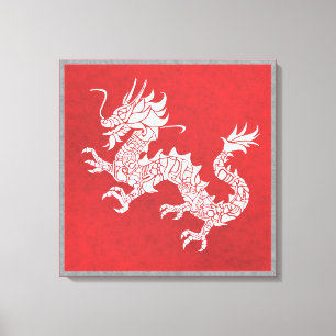 Dragon Spirit Animal Totem Emblem Wallfahrtskirche Leinwanddruck