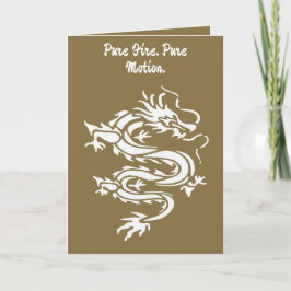 Dragon Stencil Style Cut Out Illustration Karte