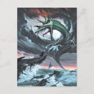 Dragon Storm Postcard Postkarte
