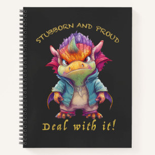 Dragon Stubborn kümmert sich um Niedliche, erstaun Notizbuch