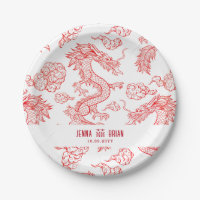 Dragon Style Double Happy Symbol White Style