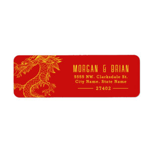 Dragon Style Voradressiertes Gold + Rot