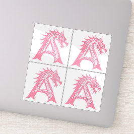 Dragon Styled Letter A, Dragon Alphabet, Monogram Aufkleber