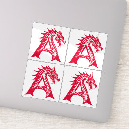 Dragon Styled Letter A, Dragon Alphabet, Monogram Aufkleber