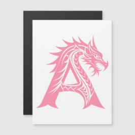 Dragon Styled Letter A, Dragon Alphabet, Monogram Magneteinladung