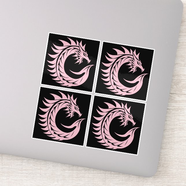 Dragon Styled Letter C, Dragon Alphabet, Monogram Aufkleber (Detail)