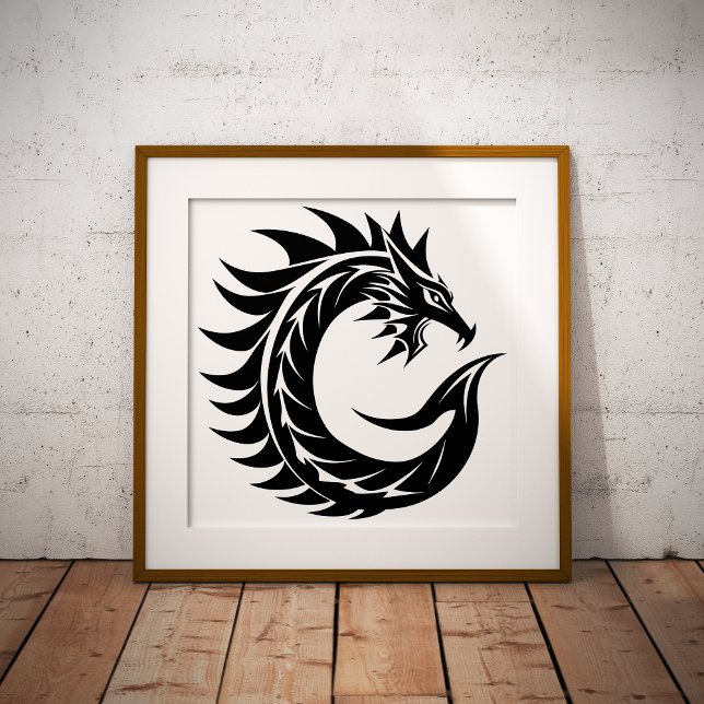 Dragon Styled Letter C, Dragon Alphabet, Monogram Poster (Von Creator hochgeladen)