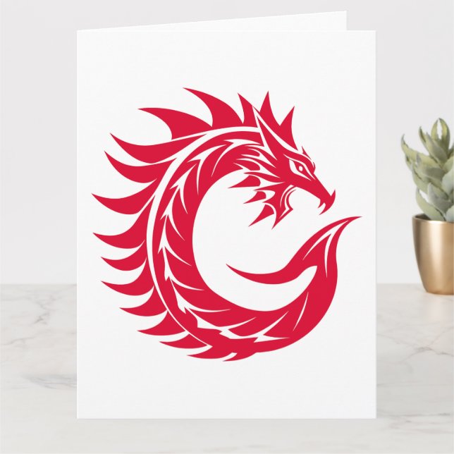 Dragon Styled Letter C, Dragon Alphabet, Monogramm Karte (Kleine Pflanze)