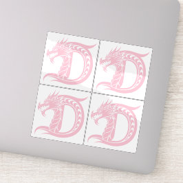 Dragon Styled Letter D, Dragon Alphabet, Monogram Aufkleber