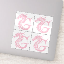 Dragon Styled Letter G, Dragon Alphabet, Monogram Aufkleber