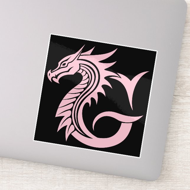 Dragon Styled Letter G, Dragon Alphabet, Monogram Aufkleber (Detail)