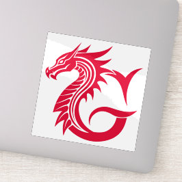 Dragon Styled Letter G, Dragon Alphabet, Monogram Aufkleber