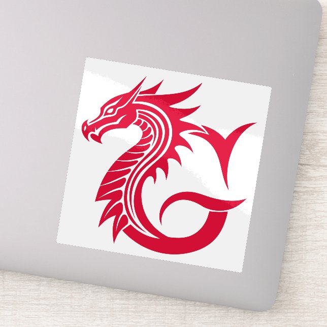 Dragon Styled Letter G, Dragon Alphabet, Monogram Aufkleber (Detail)