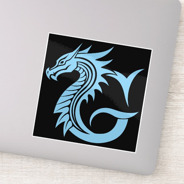 Dragon Styled Letter G, Dragon Alphabet, Monogram Aufkleber (Detail)