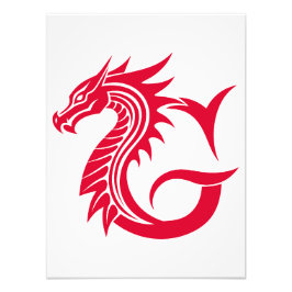 Dragon Styled Letter G, Dragon Alphabet, Monogram Fotodruck