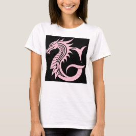 Dragon Styled Letter G, Dragon Alphabet, Monogram T-Shirt