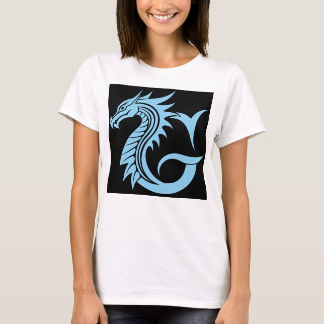 Dragon Styled Letter G, Dragon Alphabet, Monogram T-Shirt (Vorderseite)
