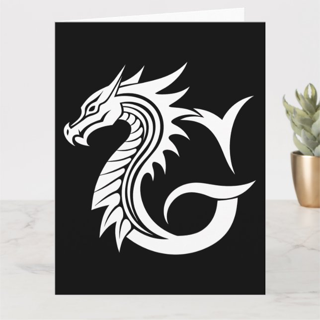 Dragon Styled Letter G, Dragon Alphabet, Monogramm Karte (Kleine Pflanze)