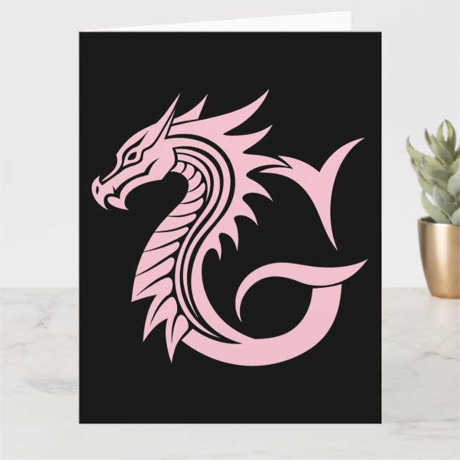 Dragon Styled Letter G, Dragon Alphabet, Monogramm Karte (Kleine Pflanze)