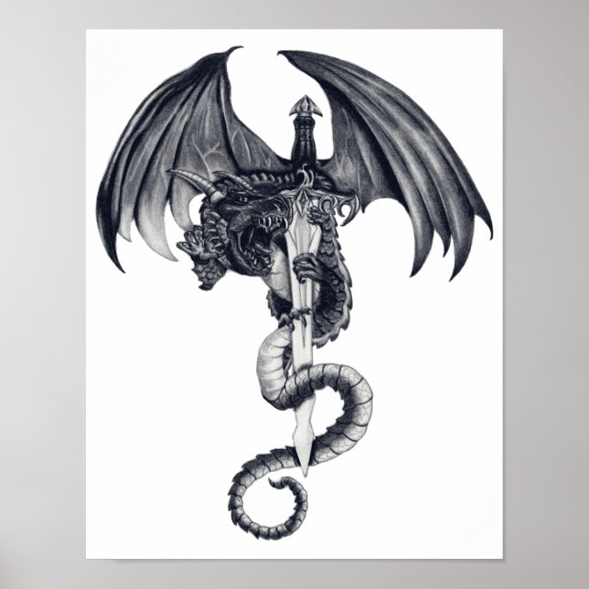 Dragon & Sword Poster Art (Vorne)